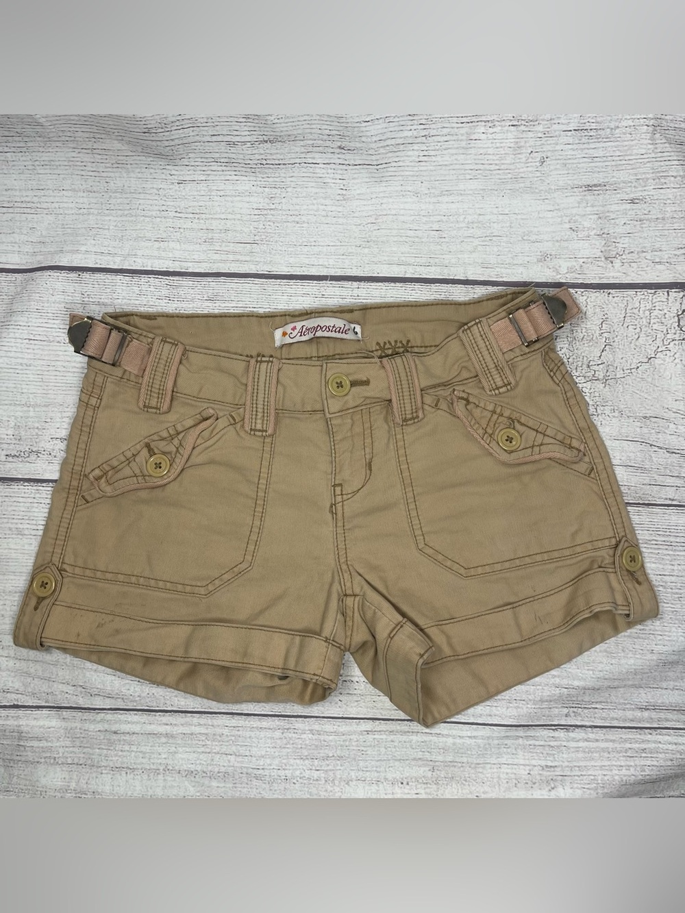Aeropostale Women’s 1/2 Y2K Vintage Khaki Cargo Shorts